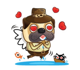 Jurassic Pug sticker #160636