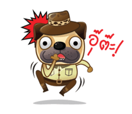 Jurassic Pug sticker #160637