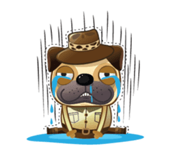 Jurassic Pug sticker #160638