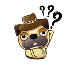 Jurassic Pug sticker #160639