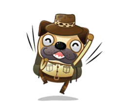 Jurassic Pug sticker #160640