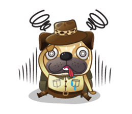 Jurassic Pug sticker #160641