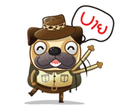 Jurassic Pug sticker #160643