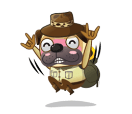 Jurassic Pug sticker #160644