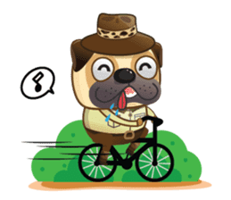 Jurassic Pug sticker #160645