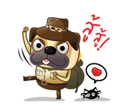 Jurassic Pug sticker #160646