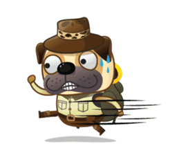 Jurassic Pug sticker #160648