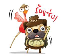 Jurassic Pug sticker #160650