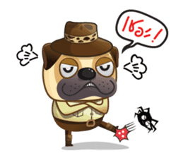 Jurassic Pug sticker #160652