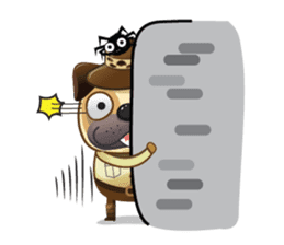 Jurassic Pug sticker #160653