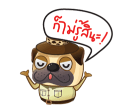 Jurassic Pug sticker #160654