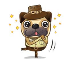 Jurassic Pug sticker #160655