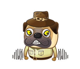 Jurassic Pug sticker #160656