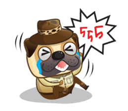 Jurassic Pug sticker #160657