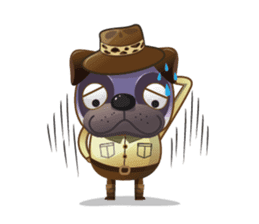 Jurassic Pug sticker #160658