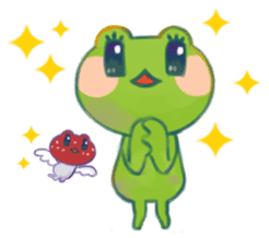 Tree frog & Amanitas sticker #161105
