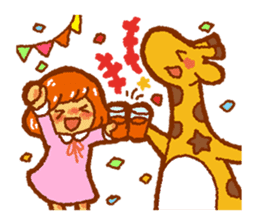 Giraffe`s life sticker #162062
