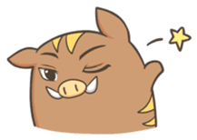 Leisurely boar sticker #164980