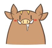 Leisurely boar sticker #164982