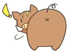 Leisurely boar sticker #164984