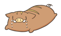 Leisurely boar sticker #164985