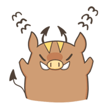 Leisurely boar sticker #164986