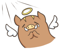 Leisurely boar sticker #164987