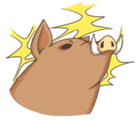 Leisurely boar sticker #164990