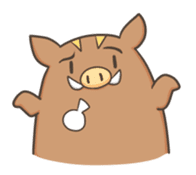Leisurely boar sticker #164991