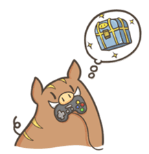 Leisurely boar sticker #164992