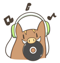 Leisurely boar sticker #164993