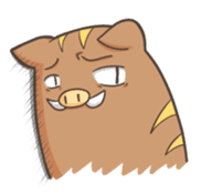 Leisurely boar sticker #164994