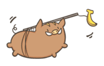 Leisurely boar sticker #164996