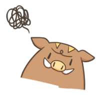 Leisurely boar sticker #165000