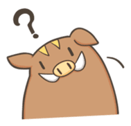 Leisurely boar sticker #165001