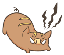 Leisurely boar sticker #165010
