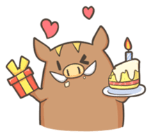 Leisurely boar sticker #165011