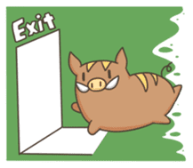 Leisurely boar sticker #165012