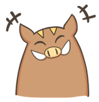 Leisurely boar sticker #165013