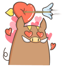 Leisurely boar sticker #165017