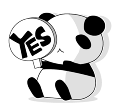 Panda and rabbit sticker #165540