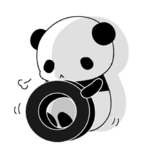 Panda and rabbit sticker #165542