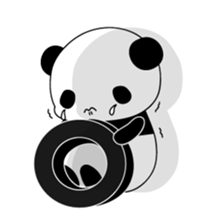 Panda and rabbit sticker #165543