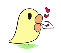 Chick of pouty mouth sticker #165599