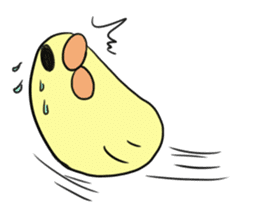 Chick of pouty mouth sticker #165612