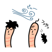 The bald earthworm sticker #167220