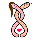 The bald earthworm sticker #167222