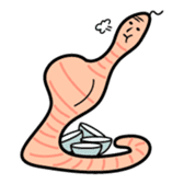 The bald earthworm sticker #167225