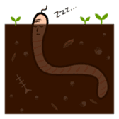 The bald earthworm sticker #167229