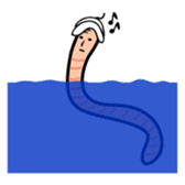 The bald earthworm sticker #167238